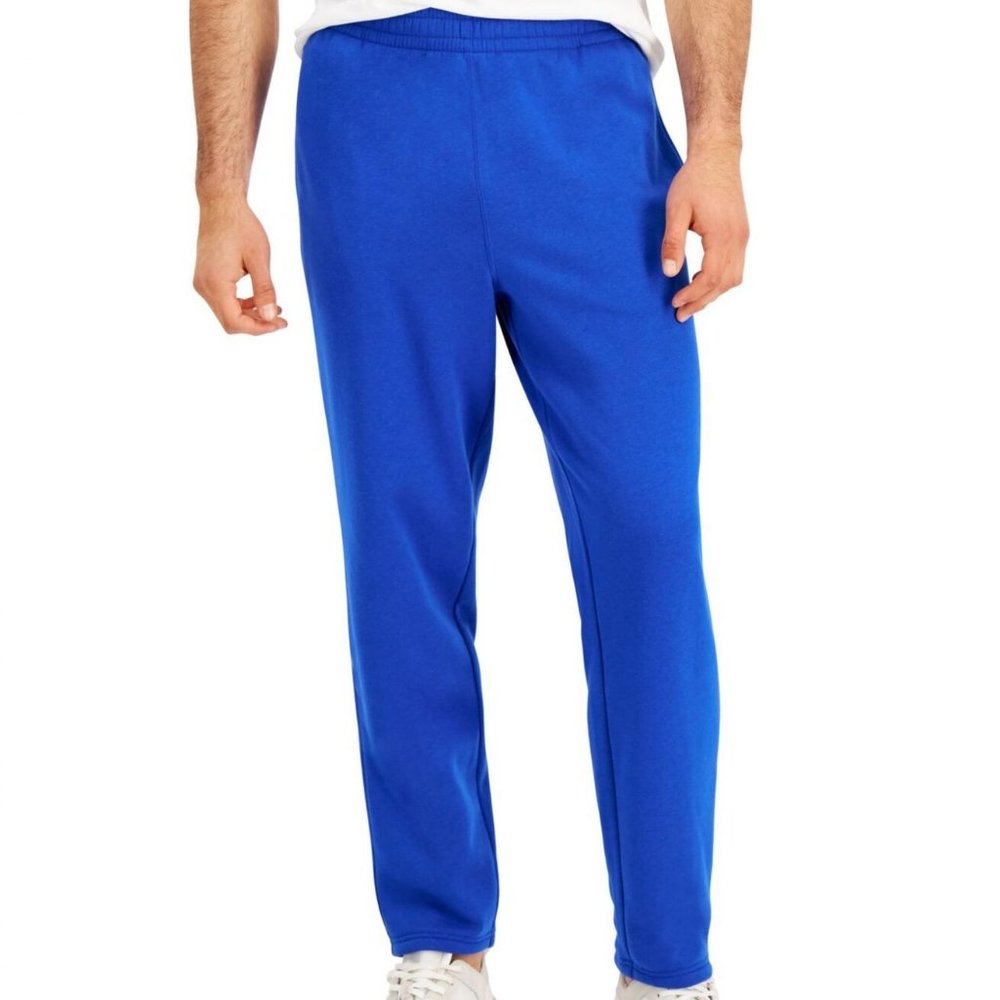 Ideology Mens Deep Cobalt Solid Fleece Jogger Pants  XL